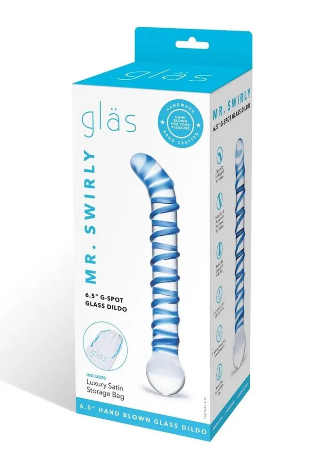 Glas Dildos Glas Mr Swirly GSpot Glass Textured Dildo