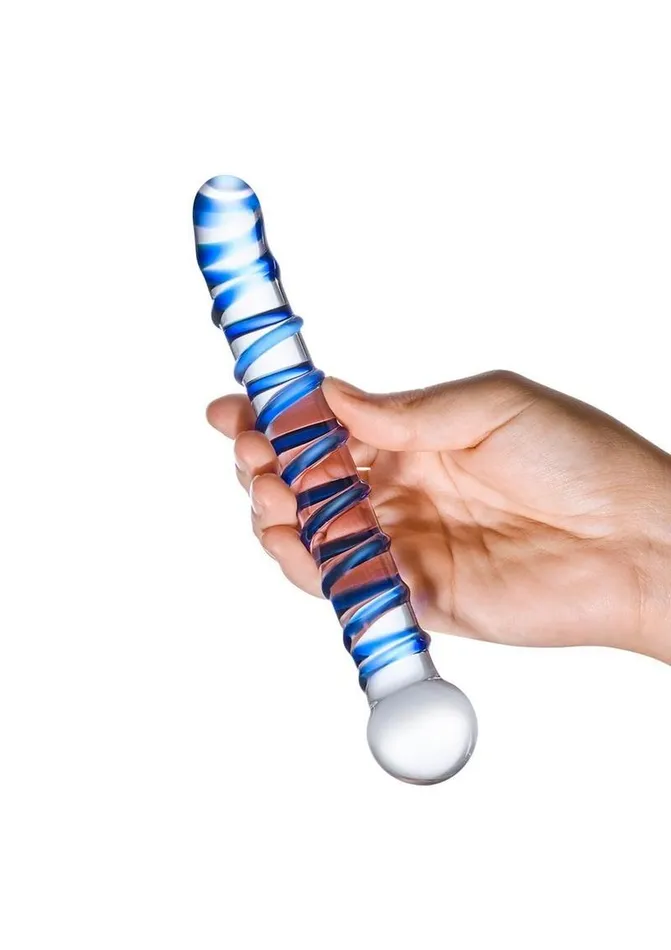 Glas Dildos Glas Mr Swirly GSpot Glass Textured Dildo