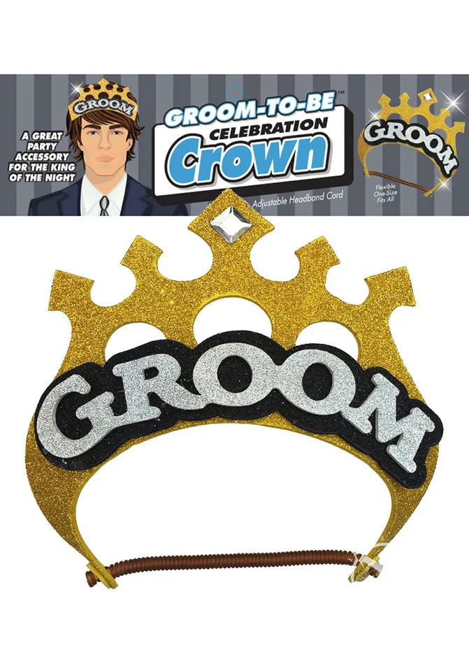 GroomToBe Celebration Crown Sashes and Wearables Vibrators