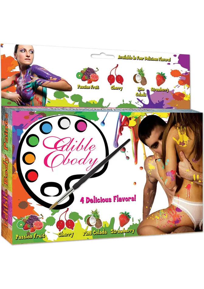 Hott Products Edible Body Paints Kit Assorted Colors and Flavors Couples