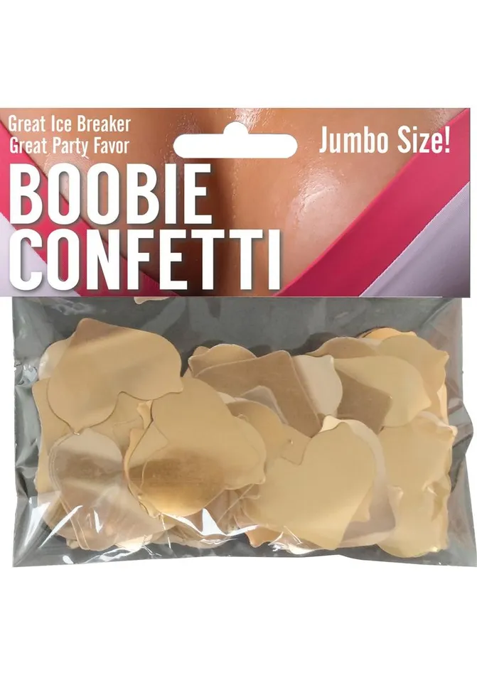 Hott Products Male Sex Toys Boobie Mylar Confetti Pack Gold Jumbo Size