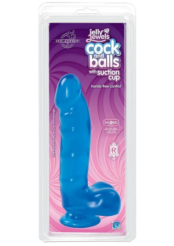 Jelly Jewels Dildo with Balls Doc Johnson Female Sex Toys
