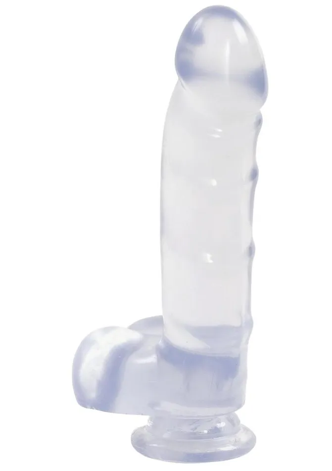 Jelly Jewels Dildo with Balls Doc Johnson Female Sex Toys