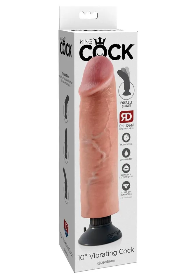 King Cock Vibrating Realistic Dildo Waterproof King Cock Female Sex Toys