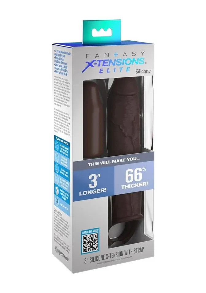 Male Sex Toys Fantasy XTension Elite Silicone 7in Sleeve and 3in Plug Fantasy XTensions