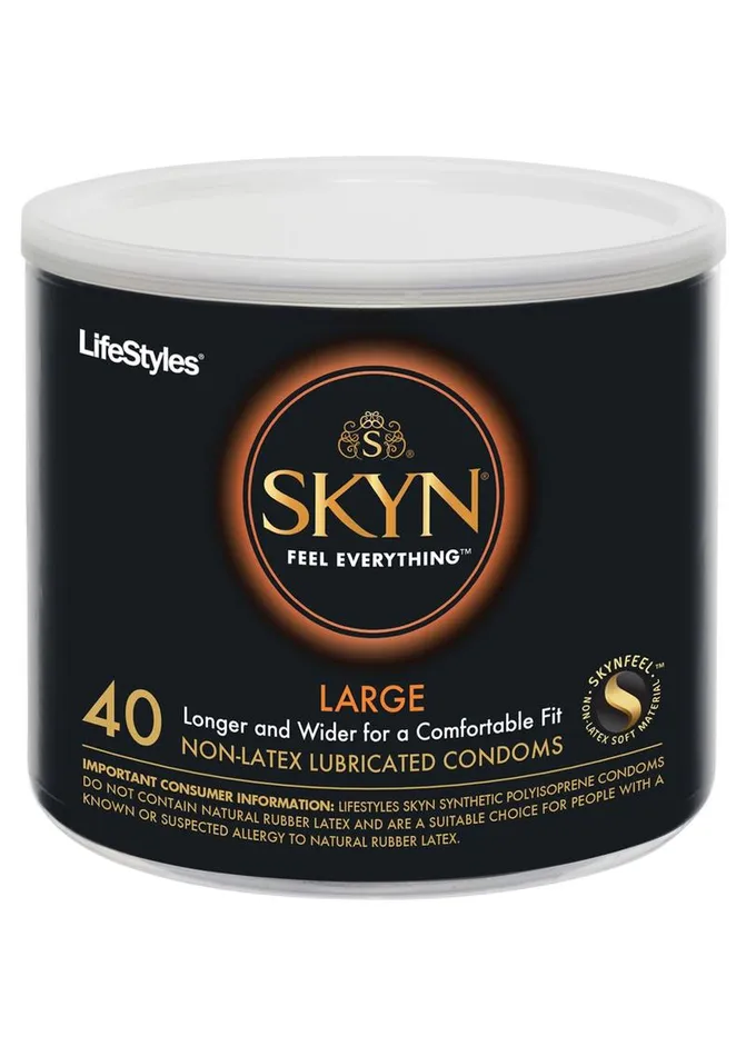 Male Sex Toys Lifestyles LifeStyles Skyn Large 40 NonLatex Lubricated Condoms Male Sex Toys Lifestyles LifeStyles Skyn Large 40 NonLatex Lubricated Condoms