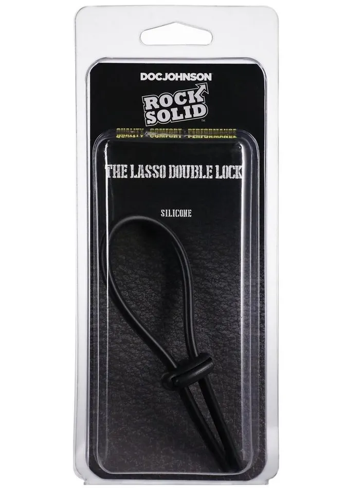 Male Sex Toys Rock Solid Rock Solid Lasso Double Lock Adjustable Silicone Cock Ring