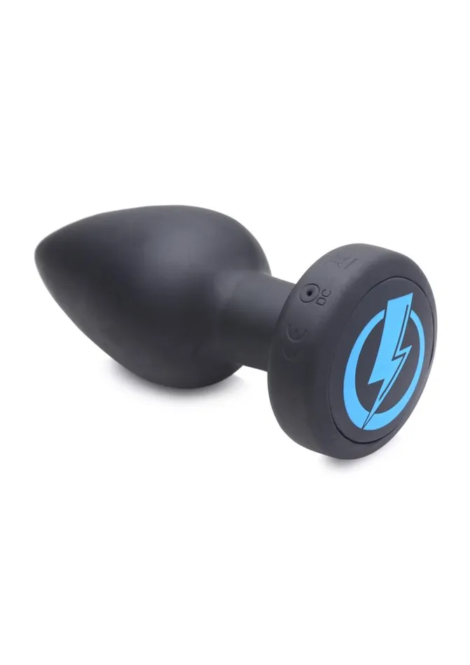 Male Sex Toys Zeus Vibrating and EStim Silicone Rechargeable Anal Plug with Remote Control Zeus Electrosex