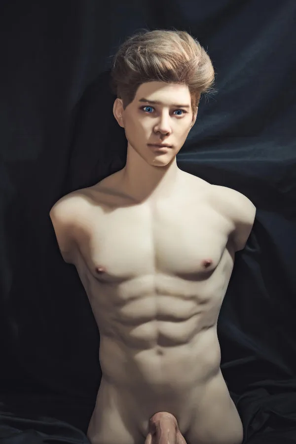 Muscular Silicone Head Male Sex Doll Torso Ronin Realing Doll Male Sex Toys