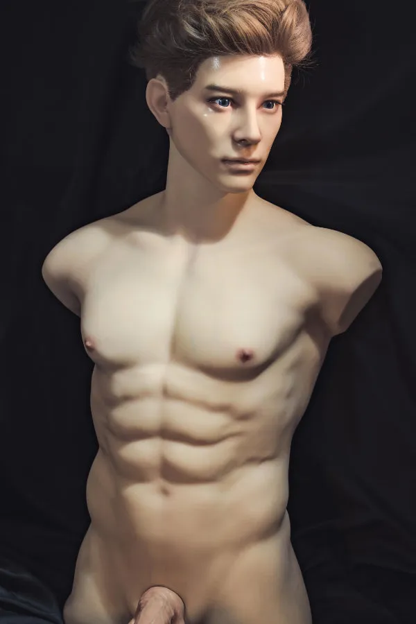 Muscular Silicone Head Male Sex Doll Torso Ronin Realing Doll Male Sex Toys