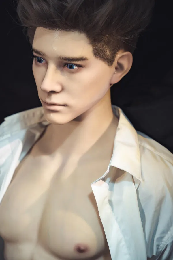 Muscular Silicone Head Male Sex Doll Torso Ronin Realing Doll Male Sex Toys