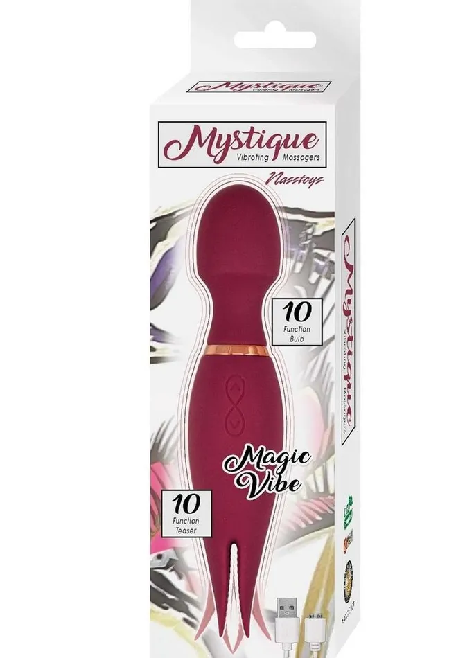 Mystique Mystique Vibrating Massagers Rechargeable Silicone Magic Wand Female Sex Toys