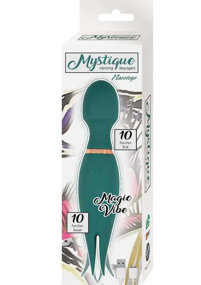 Mystique Mystique Vibrating Massagers Rechargeable Silicone Magic Wand Female Sex Toys