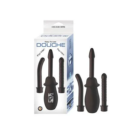 Nasstoys Anal Unisex Douche With 3 Attatchments Black
