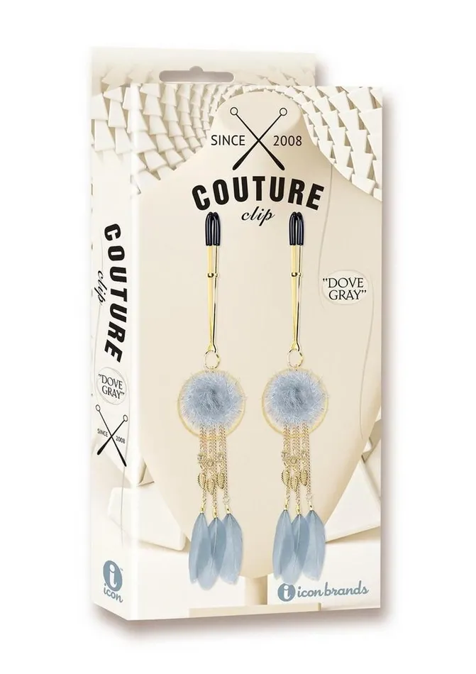 Nipple Clitoral Toys Couture Clips Couture Clips Dove Gray Nipple Clamp