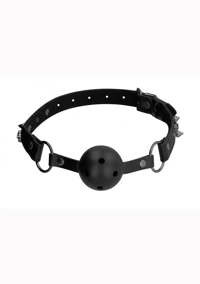 Ouch Couples Ouch Skulls and Bones Breathable Ball Gag Leather