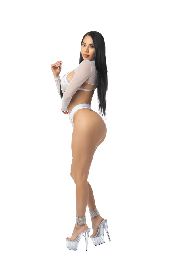 Playthings Exclusive White Mesh Lingerie Set by Playthings Anal