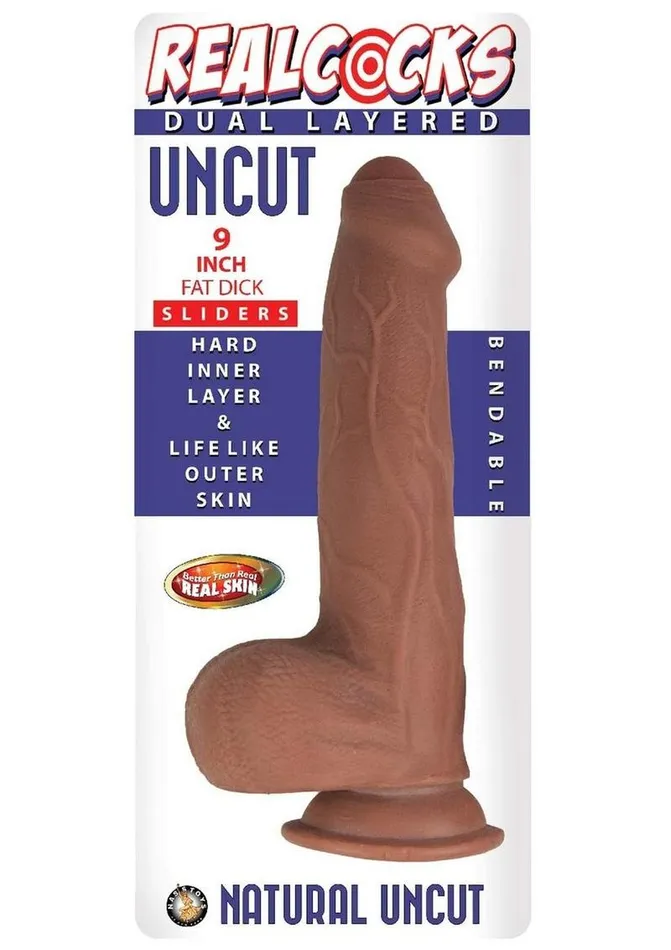 Realcocks Dildos Realcocks Dual Layered Uncut Slider Fat Dick Dildo