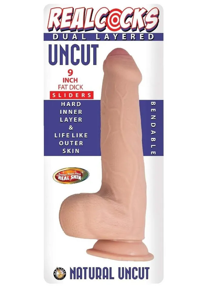 Realcocks Dildos Realcocks Dual Layered Uncut Slider Fat Dick Dildo
