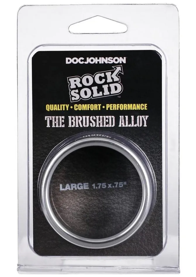 Rock Solid Male Sex Toys Rock Solid Brushed Alloy Aluminum Cock Ring