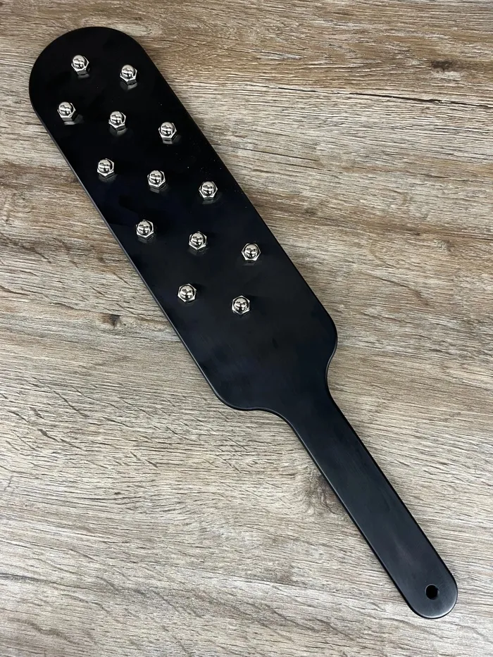 Ballisticmetal Anal Black Beauty Spanking Paddle in Anodized Aluminum