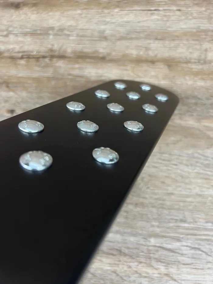 Ballisticmetal Anal Black Beauty Spanking Paddle in Anodized Aluminum
