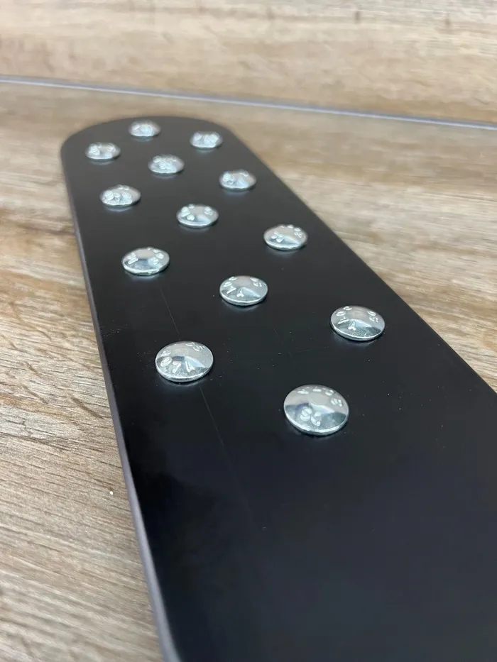 Ballisticmetal Anal Black Beauty Spanking Paddle in Anodized Aluminum