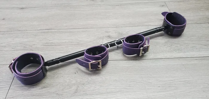 Ballisticmetal Handcuffs Restraints Stocks Style Adjustable Bondage Spreader Bar