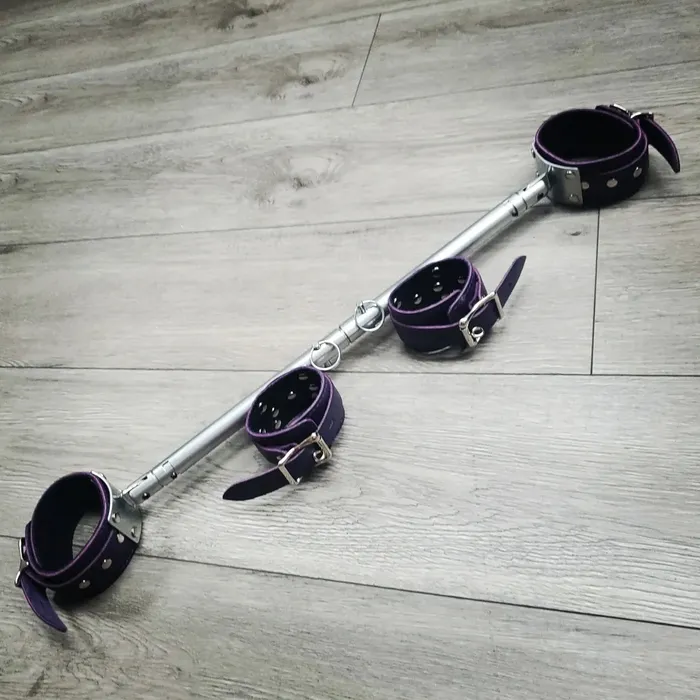 Ballisticmetal Handcuffs Restraints Stocks Style Adjustable Bondage Spreader Bar