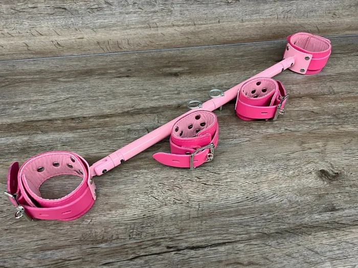 Ballisticmetal Handcuffs Restraints Stocks Style Adjustable Bondage Spreader Bar