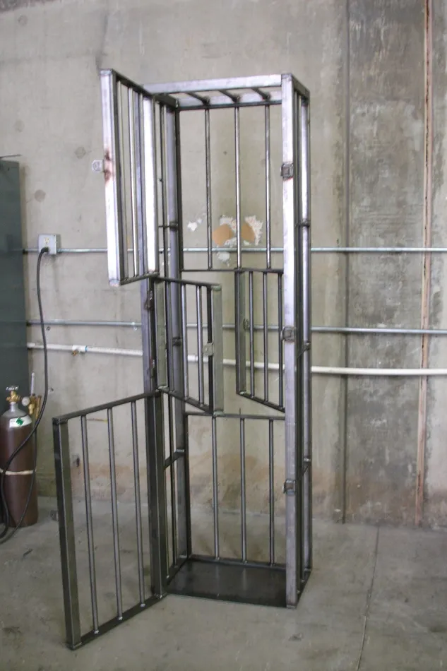 Ballisticmetal Male Sex Toys Jail Cell Upright Steel Bondage Slave Cage