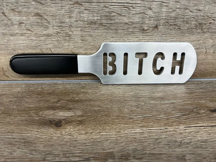 Ballisticmetal Vibrators Wholesale BITCH Cutout Aluminum Paddle Impact Device Spanking Slapper