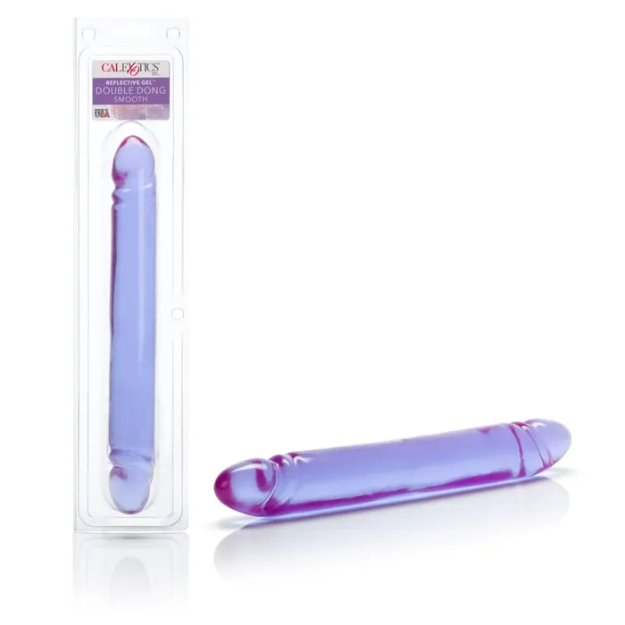CalExotics Dildos Reflective Gel Smooth Double Dong Purple