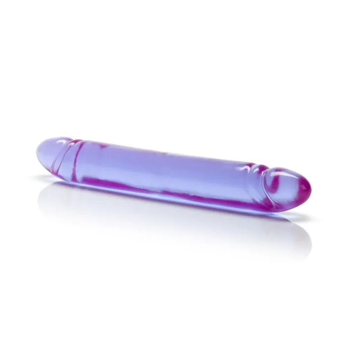 CalExotics Dildos Reflective Gel Smooth Double Dong Purple
