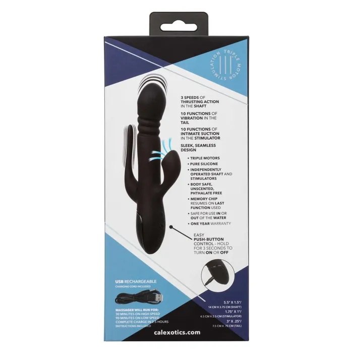 CalExotics Vibrators Iii Triple Euphoria Black CalExotics Vibrators Iii Triple Euphoria Black