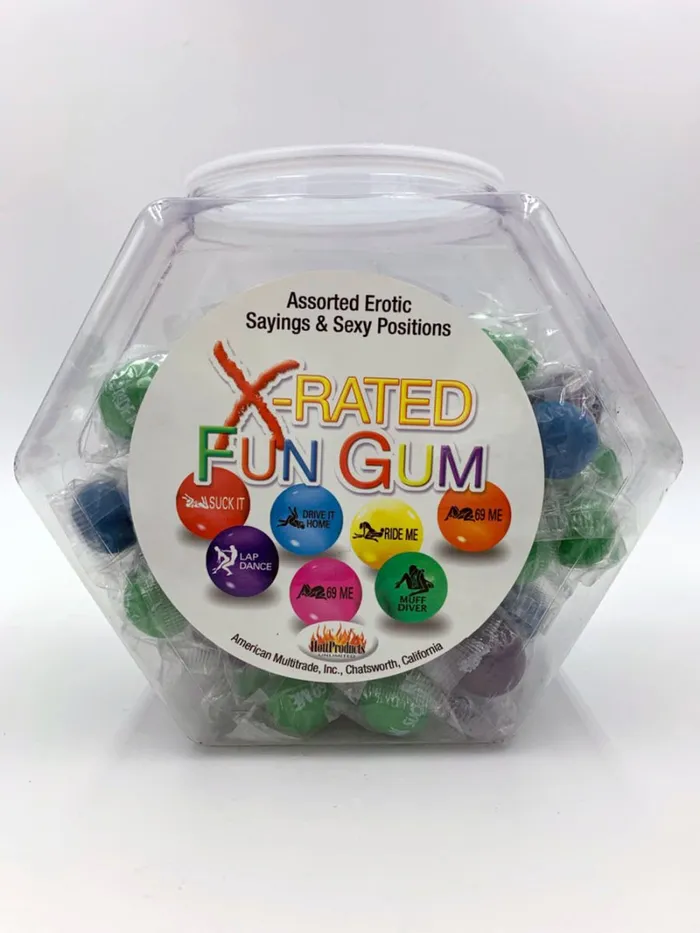 Couples Hott Products XRated Fun Gum 90 Piece Bowl Assorted