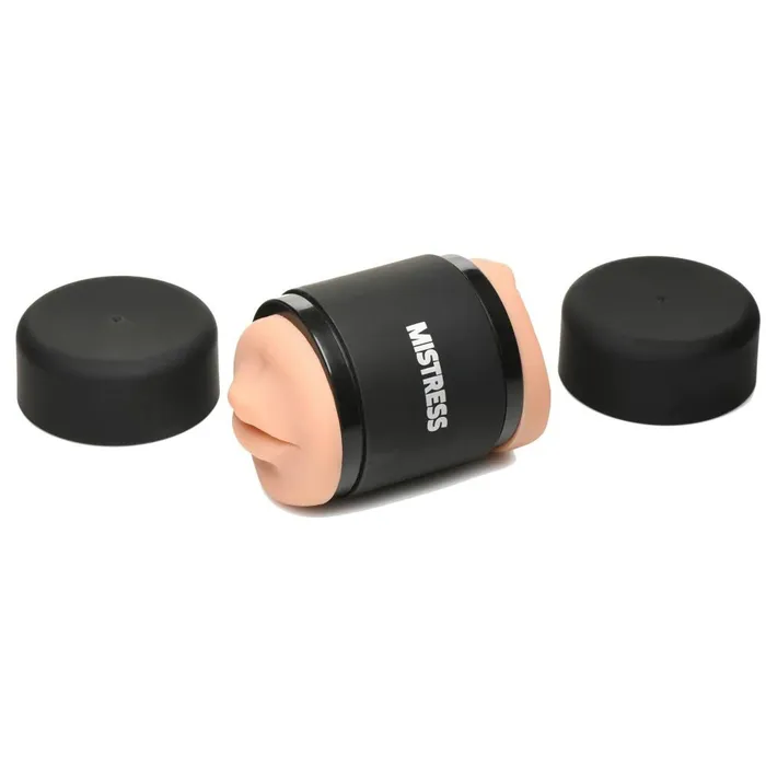 Curve Toys Mistress Double Shot Mouth and Pussy Stroker Medium Male Sex Toys