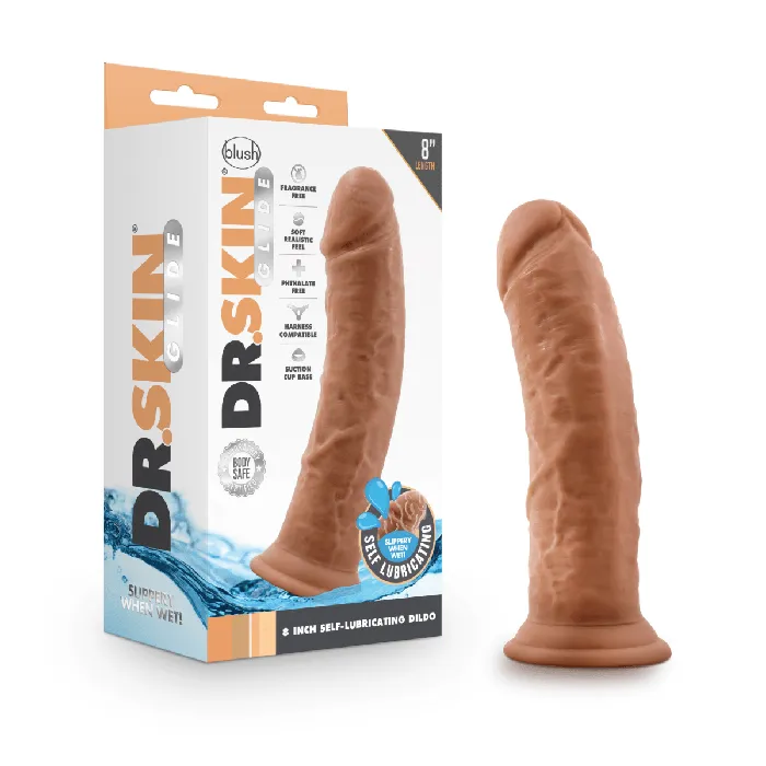 Dildos Blush Novelties Dr Skin Glide 8 Inch Self Lubricating Dildo