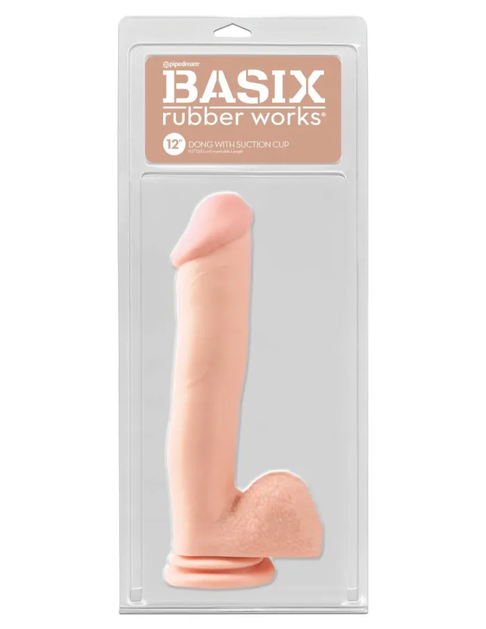 Dildos Pipedream Basix Rubber Works 12 Inch Dong With Suction Cup Light Dildos Pipedream Basix Rubber Works 12 Inch Dong With Suction Cup Light