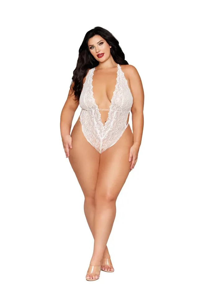 Dreamgirl Female Sex Toys Teddy and Harness Dmnd Queen Size White