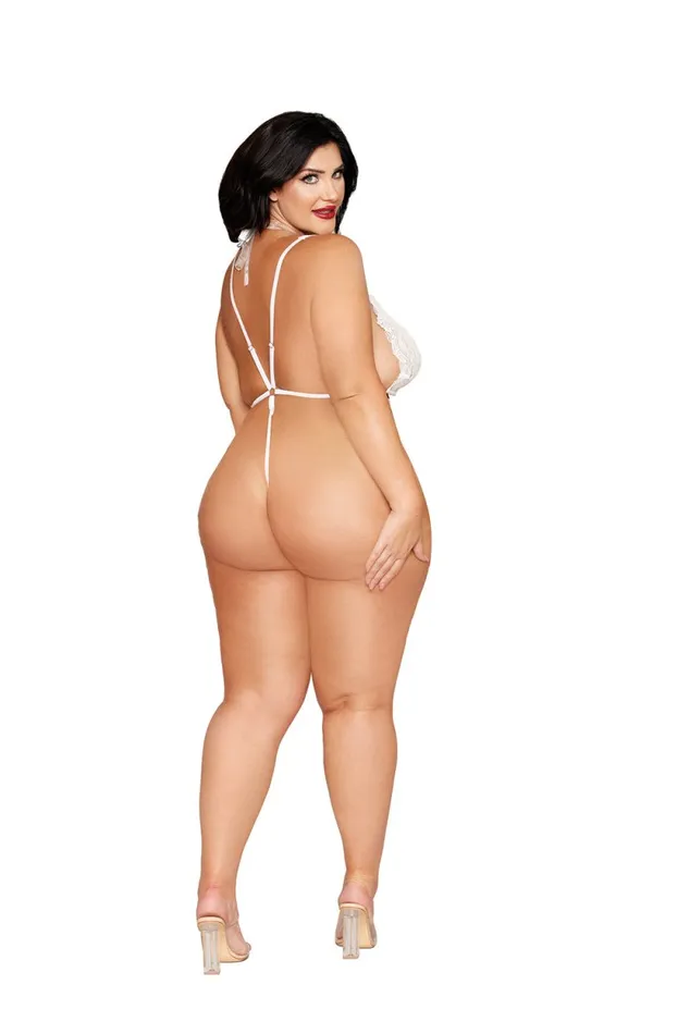 Dreamgirl Female Sex Toys Teddy and Harness Dmnd Queen Size White