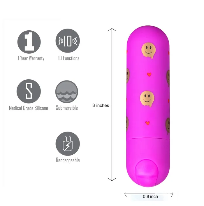 Female Sex Toys Maia Toys Giggly Super Charged Mini Bullet Pink