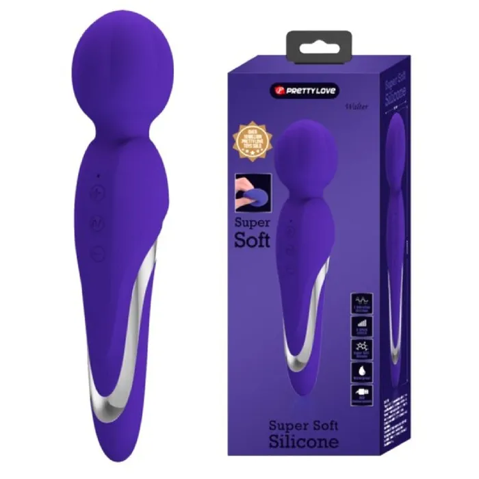 Female Sex Toys Pretty Love Walter Super Soft Silicone Wand Violet