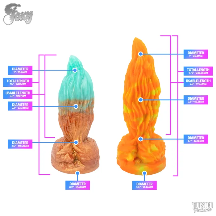 FLOP Mini Foxy the Fox Fantasy Dildo Soft Suction Cup Twisted Fantasies Female Sex Toys