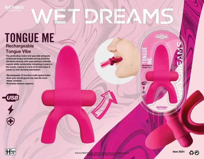 Hott Products Vibrators Tongue Me Pink
