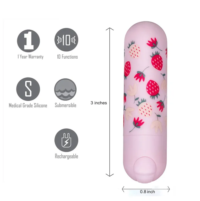Maia Toys Bari Super Charged Mini Bullet Pink Female Sex Toys