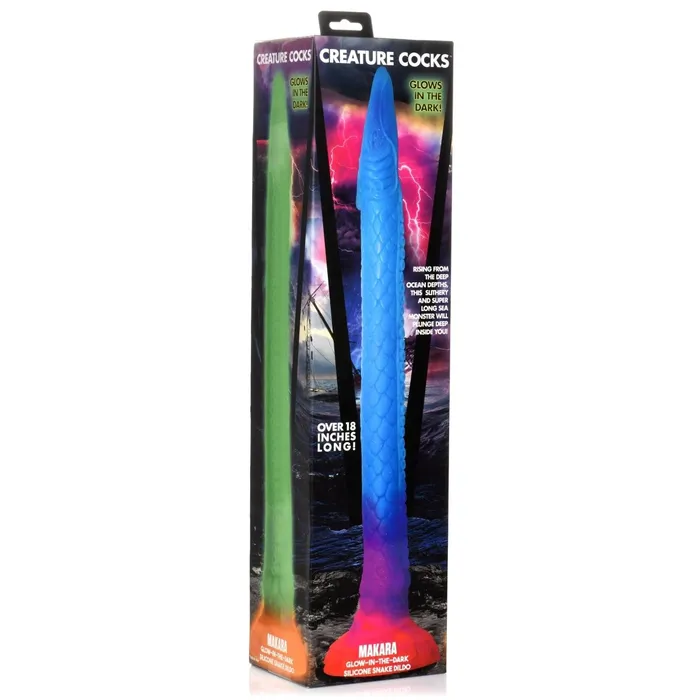 Makara GlowintheDark Silicone Snake Dildo XR Brands Creature Cocks Dildos