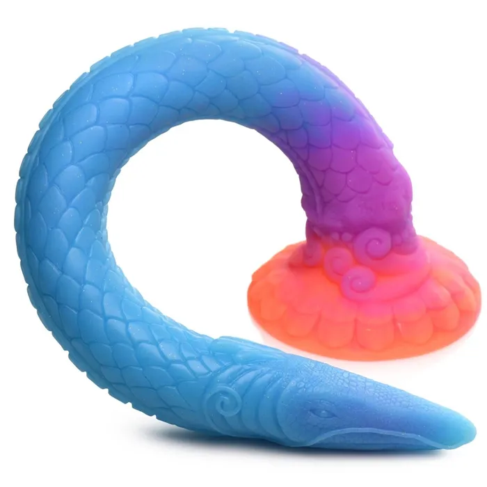 Makara GlowintheDark Silicone Snake Dildo XR Brands Creature Cocks Dildos