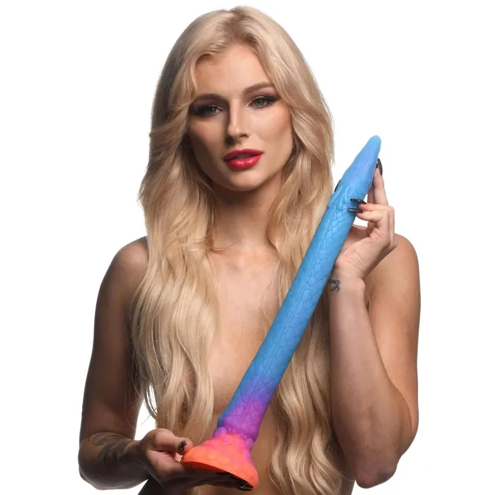 Makara GlowintheDark Silicone Snake Dildo XR Brands Creature Cocks Dildos