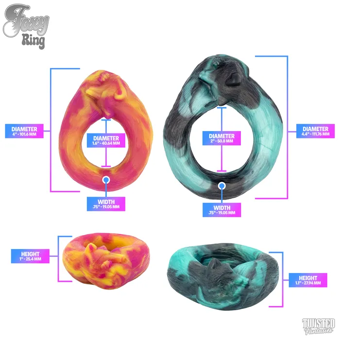 Male Sex Toys Premade Foxy the Fox Cock Ring Soft Twisted Fantasies